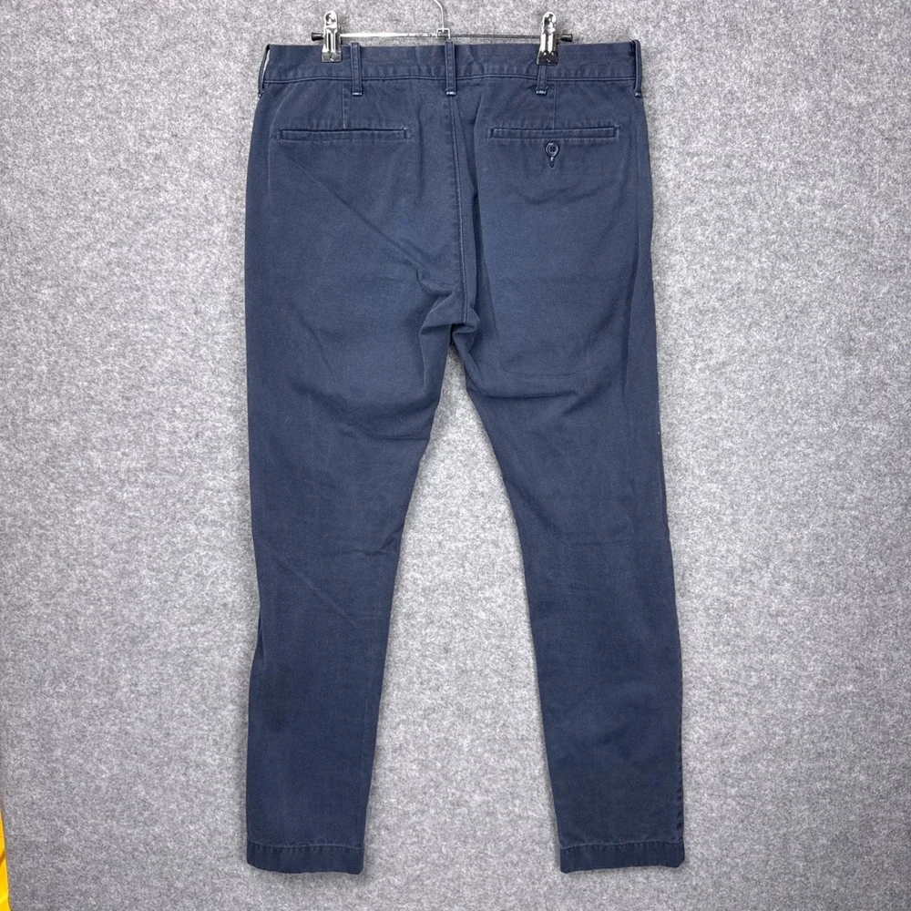 J.Crew Chino Pants The Driggs 32x32 Navy Blue 100% Cotton Slim Fit Twill